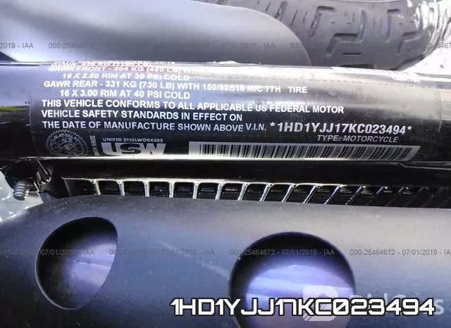 1HD1YJJ17KC023494 фото 2