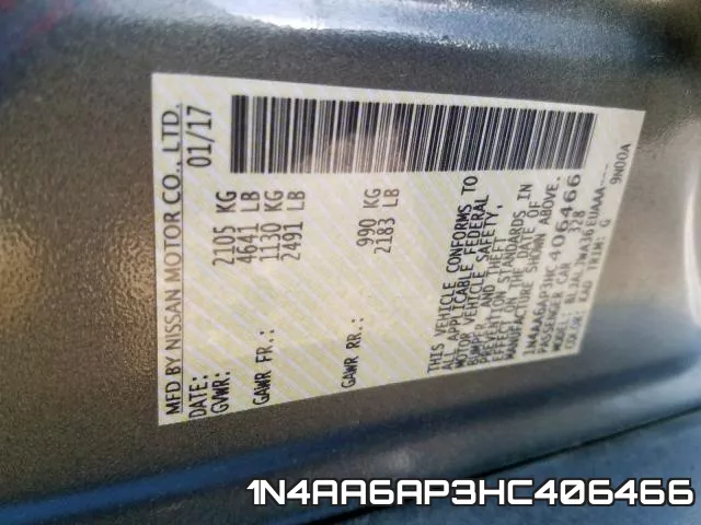 1N4AA6AP3HC406466 фото 2