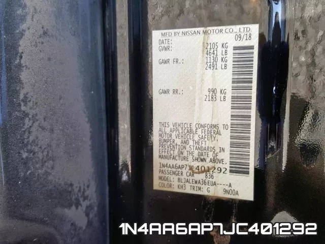 1N4AA6AP7JC401292 фото 2