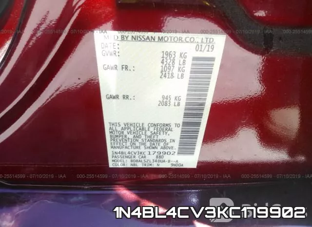 1N4BL4CV3KC179902 фото 10