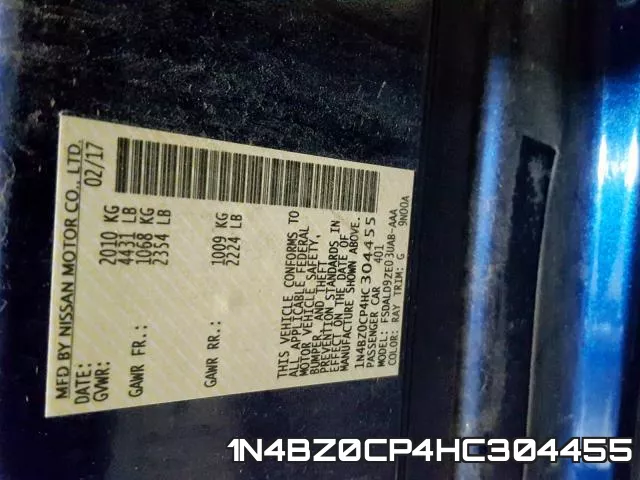 1N4BZ0CP4HC304455 фото 2