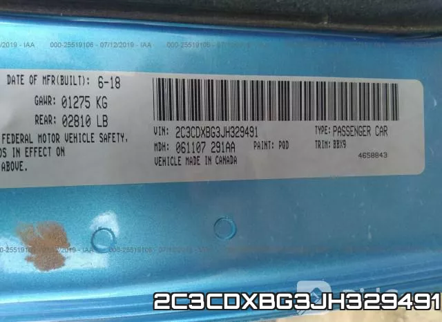 2C3CDXBG3JH329491 фото 10
