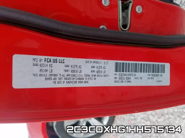 2C3CDXHG1HH575134 фото 2