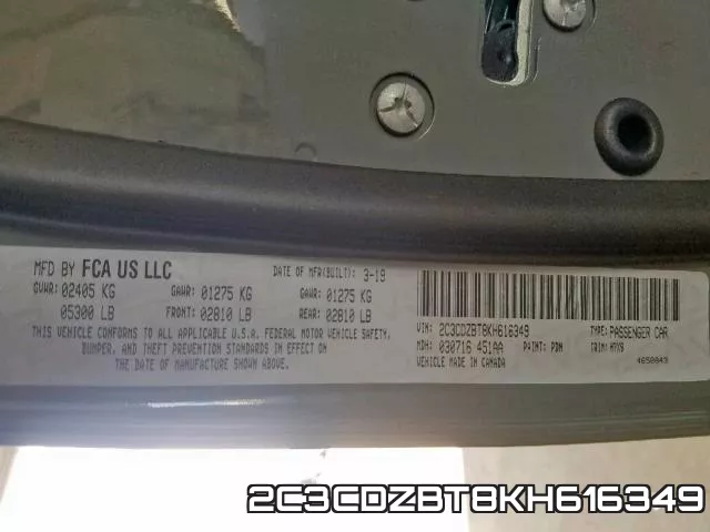 2C3CDZBT8KH616349 фото 2