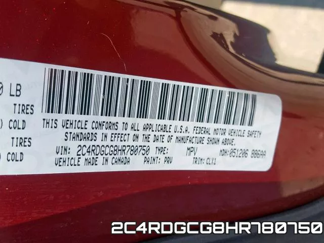 2C4RDGCG8HR780750 фото 2