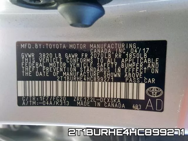 2T1BURHE4HC899271 фото 2