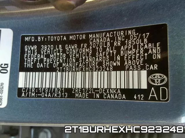 2T1BURHEXHC923248 фото 2