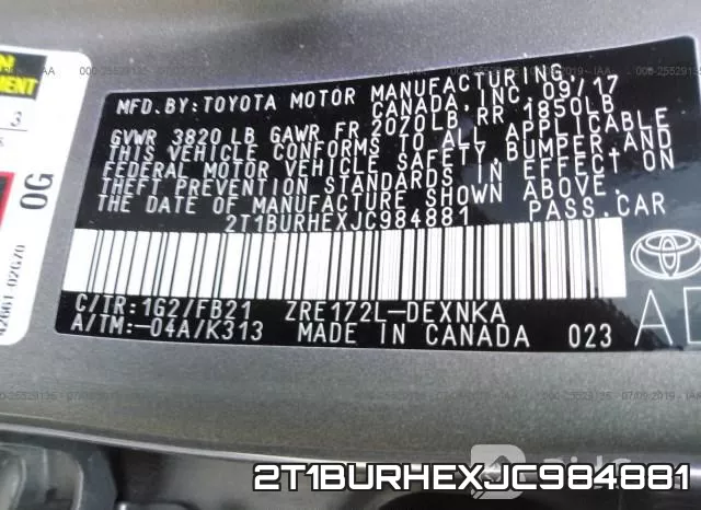 2T1BURHEXJC984881 фото 10