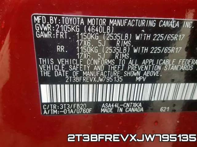 2T3BFREVXJW795135 фото 2