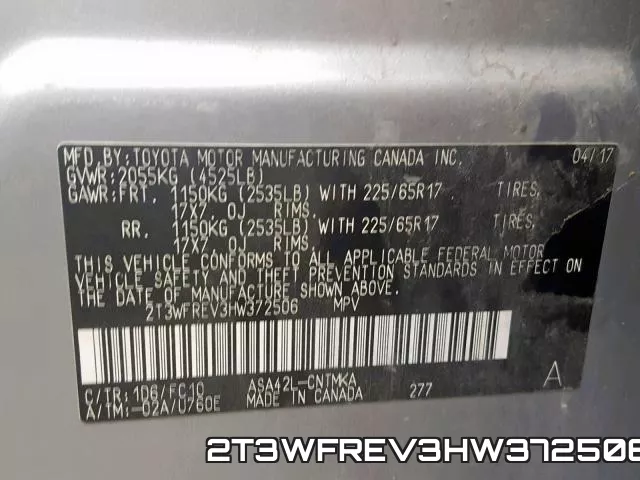 2T3WFREV3HW372506 фото 2