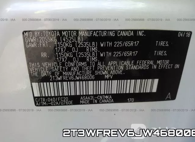 2T3WFREV6JW468006 фото 10