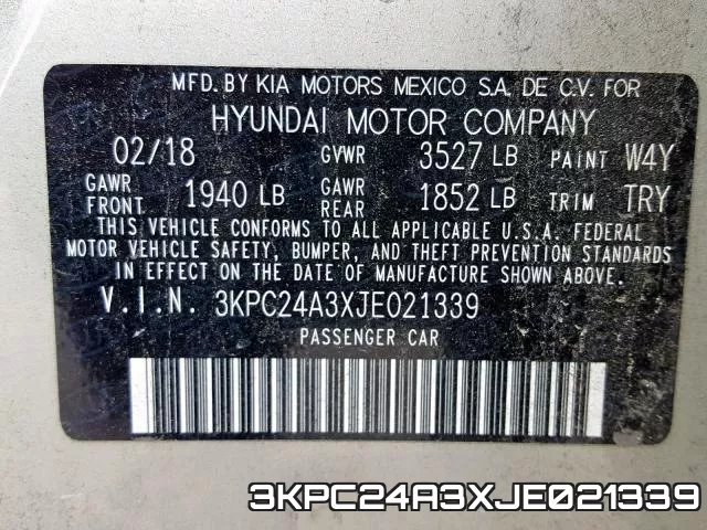 3KPC24A3XJE021339 фото 2