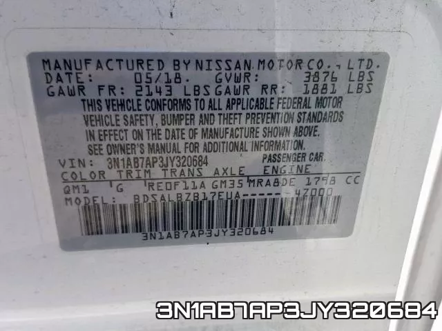 3N1AB7AP3JY320684 фото 2