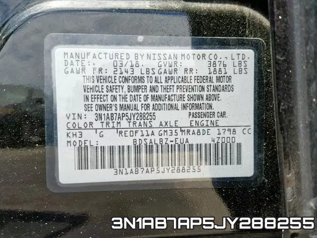 3N1AB7AP5JY288255 фото 2
