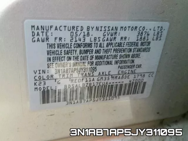 3N1AB7AP5JY311095 фото 2
