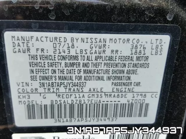 3N1AB7AP5JY344937 фото 2