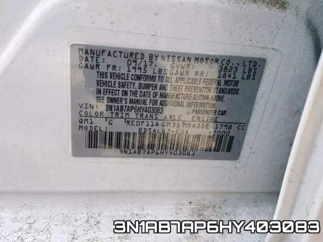 3N1AB7AP6HY403083 фото 2
