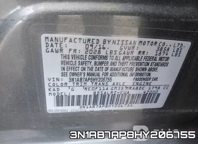 3N1AB7AP8HY206755 фото 10