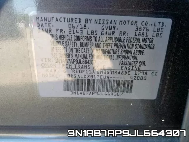 3N1AB7AP9JL664307 фото 2