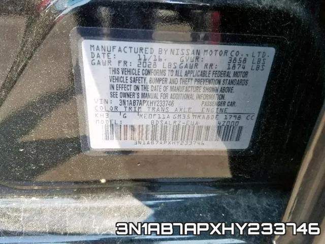 3N1AB7APXHY233746 фото 2