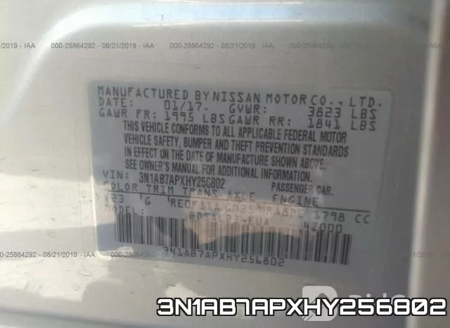 3N1AB7APXHY256802 фото 10