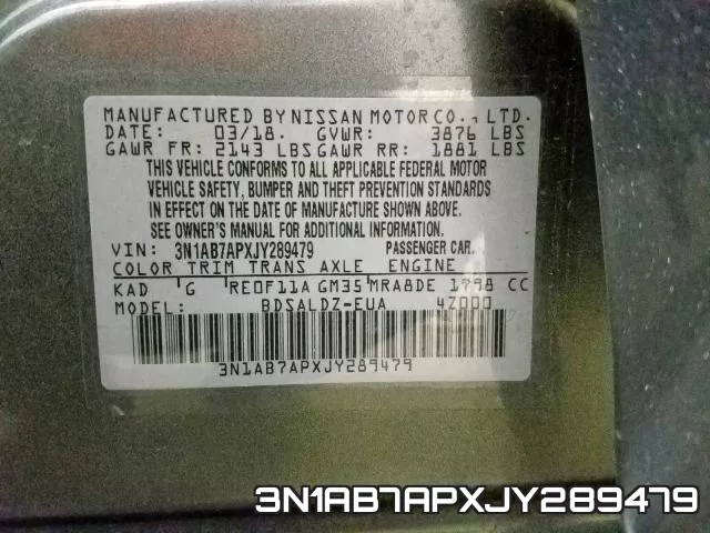 3N1AB7APXJY289479 фото 2