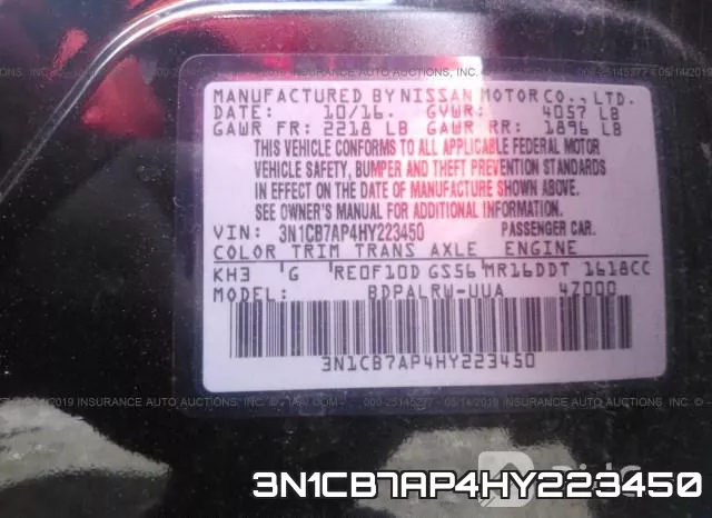 3N1CB7AP4HY223450 фото 10