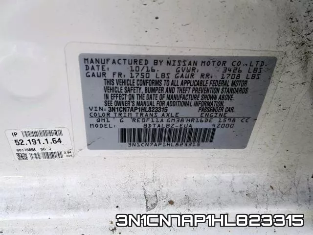 3N1CN7AP1HL823315 фото 2