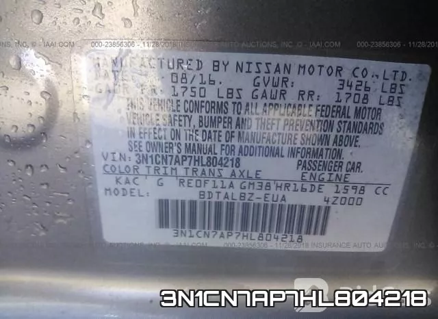 3N1CN7AP7HL804218 фото 10