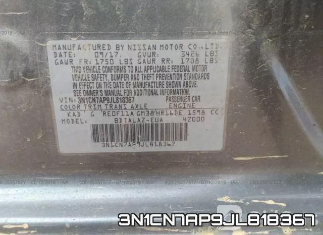 3N1CN7AP9JL818367 фото 10