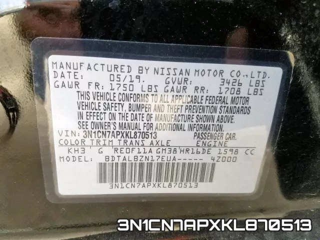 3N1CN7APXKL870513 фото 2