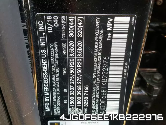 4JGDF6EE1KB222976 фото 2