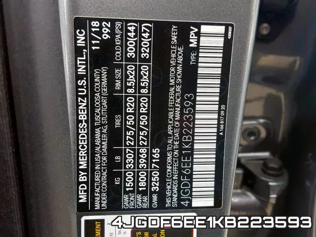 4JGDF6EE1KB223593 фото 2