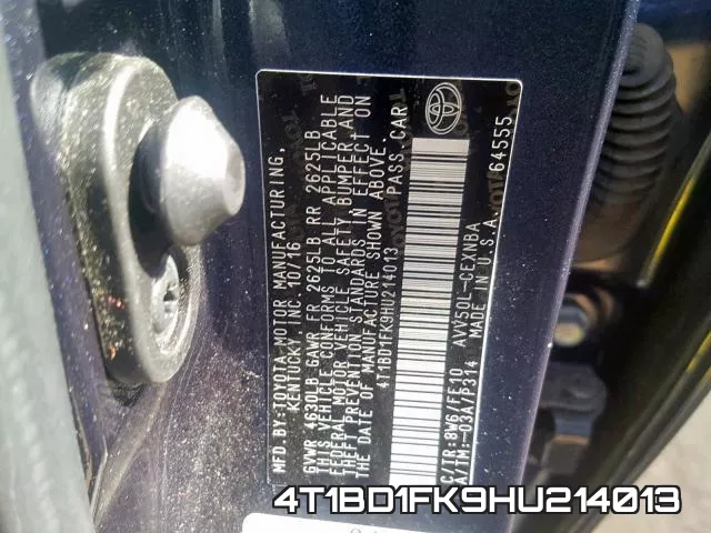 4T1BD1FK9HU214013 фото 2