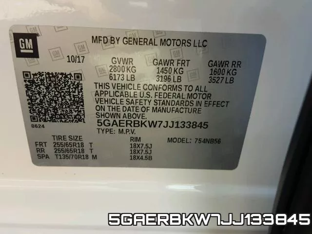 5GAERBKW7JJ133845 фото 2