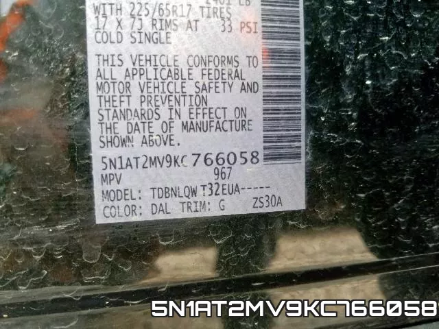 5N1AT2MV9KC766058 фото 2