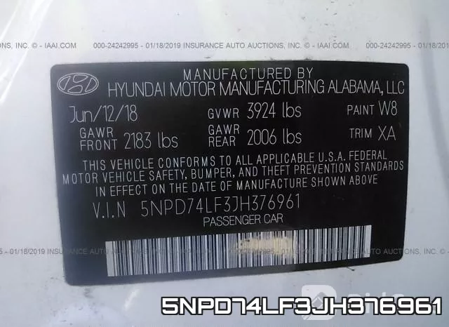 5NPD74LF3JH376961 фото 10