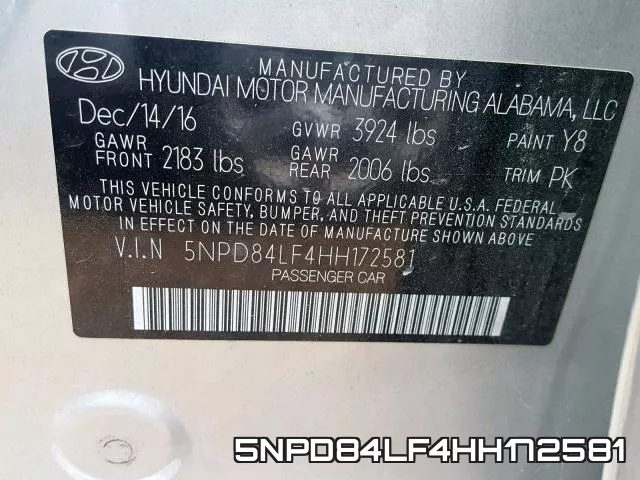 5NPD84LF4HH172581 фото 2