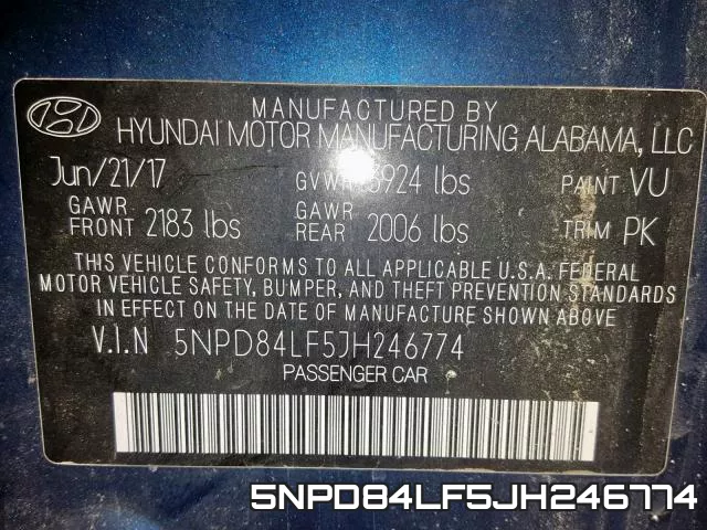 5NPD84LF5JH246774 фото 2