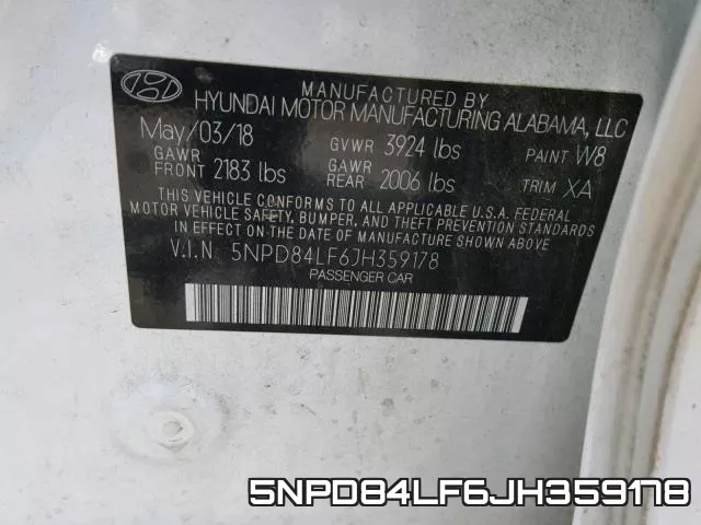 5NPD84LF6JH359178 фото 2