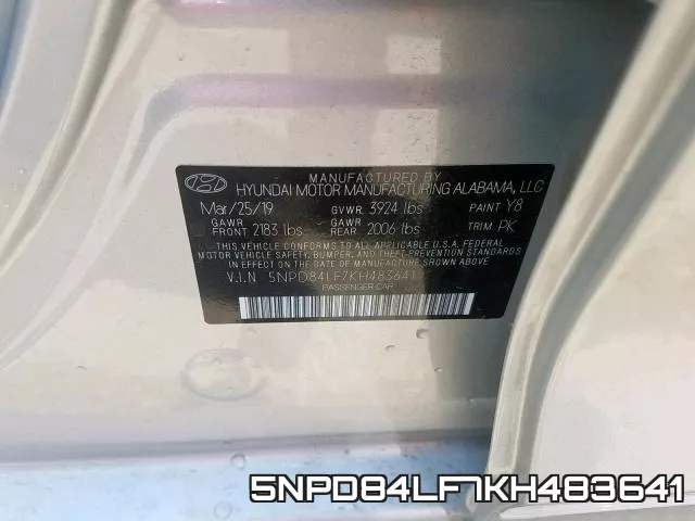 5NPD84LF7KH483641 фото 2