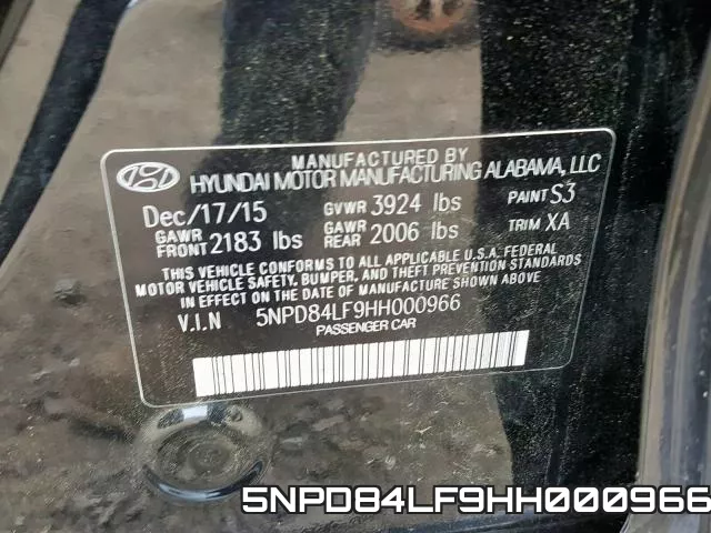5NPD84LF9HH000966 фото 2