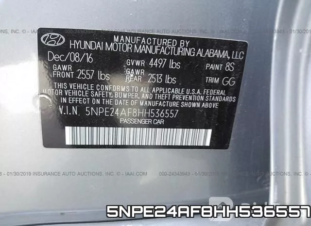 5NPE24AF8HH536557 фото 10