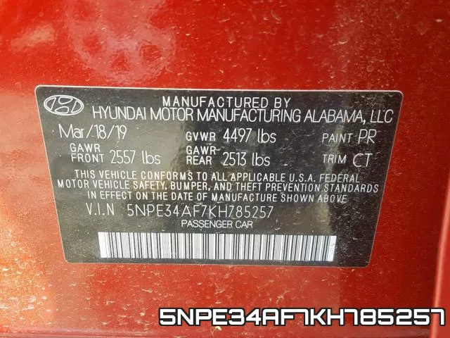 5NPE34AF7KH785257 фото 2