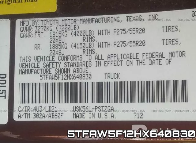 5TFAW5F12HX640830 фото 10