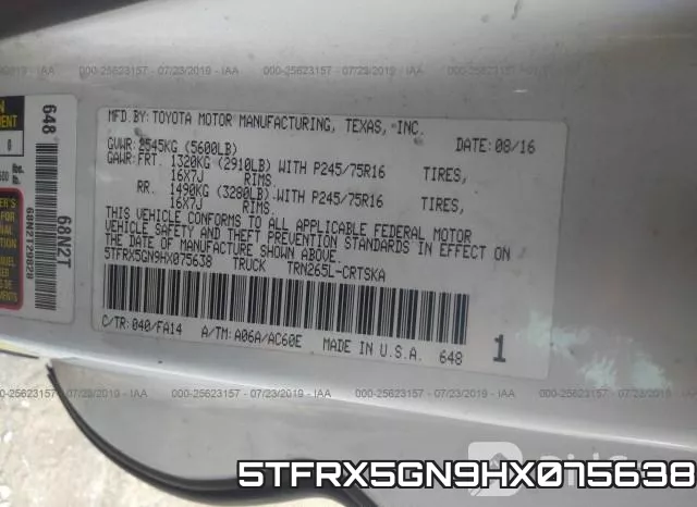 5TFRX5GN9HX075638 фото 10