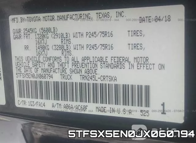 5TFSX5EN0JX060794 фото 10