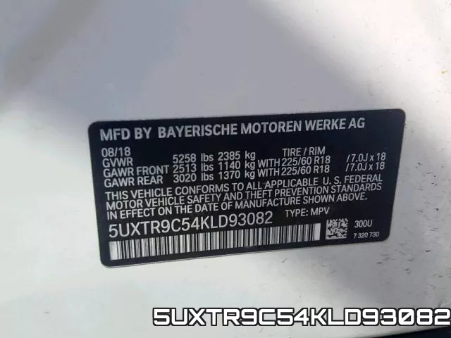 5UXTR9C54KLD93082 фото 2