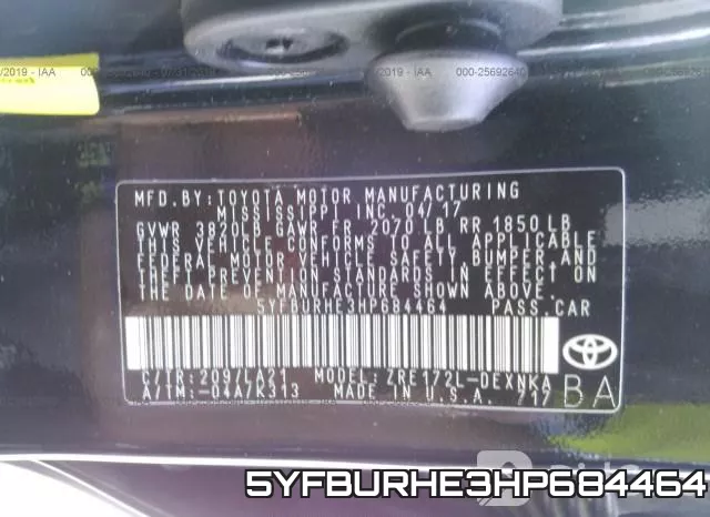 5YFBURHE3HP684464 фото 10