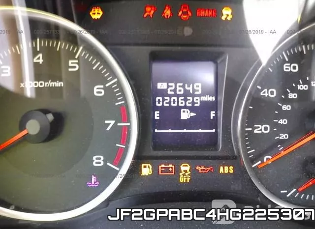 JF2GPABC4HG225307 фото 8